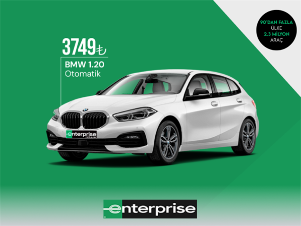 Enterprise’da BMW 1.20 Benzinli Otomatik 3.749 TL’den kiralama ayrıcalığı!