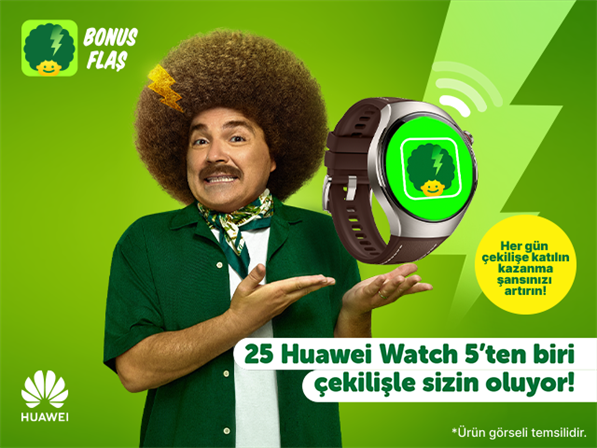 BonusFlaş 10. yılını 25 adet Huawei Watch 5 çekilişi ile kutluyor!