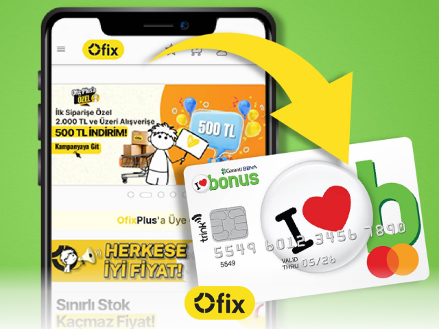 Ofix'te  1.000 TL ve üzeri alışverişe 200 TL indirim!