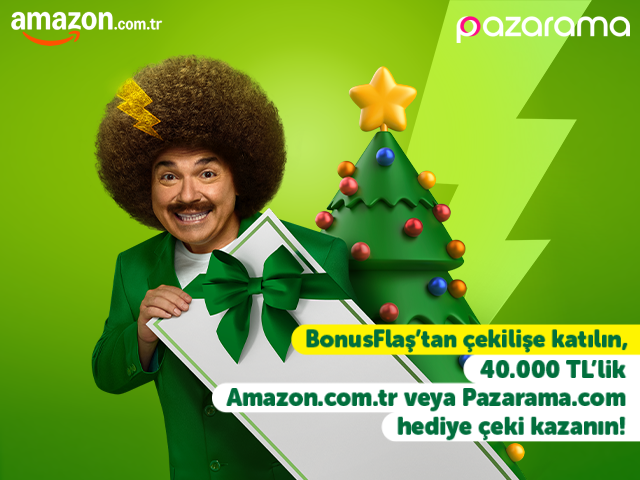 BonusFlaş’ın büyük yılbaşı çekilişiyle 60 kişiye 40.000 TL hediye çeki!