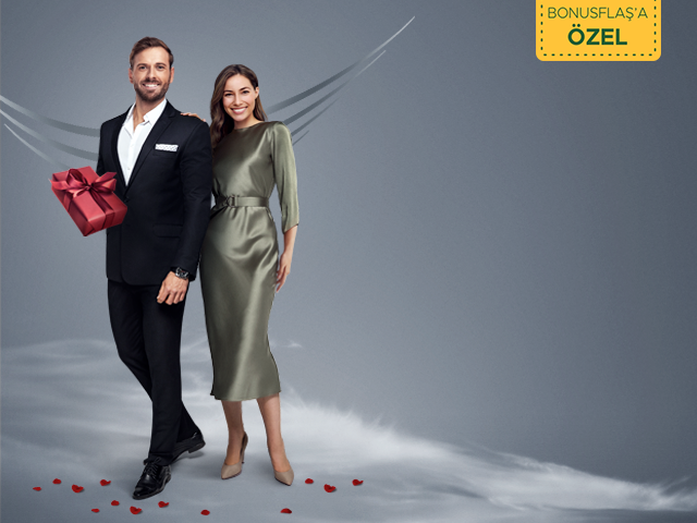 Sevgililer günü harcamalarınıza özel 1.000 mil hediye!