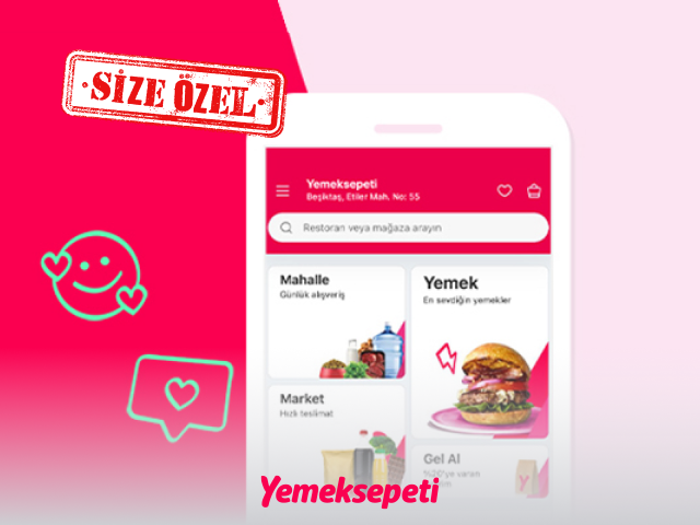Yemeksepeti'nden vereceğiniz ilk siparişinize özel 300 TL ve üzeri harcamaya 200 TL indirim!